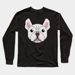 French bulldog pixel art Long Sleeve T-Shirt